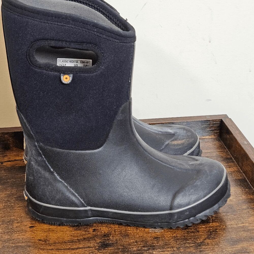 Kids Black Waterproof Boots
